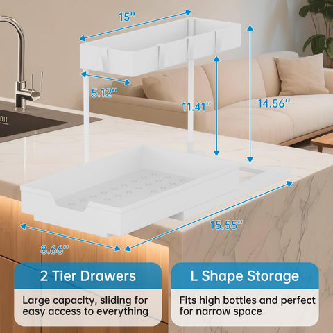 Nature's Source grid-design shelf prevents water pooling and makes cleaning easy