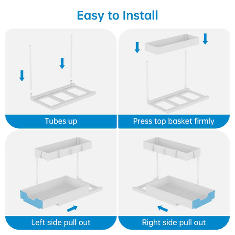 Nature's Source top basket and bottom drawer dimensions maximize cabinet capacity