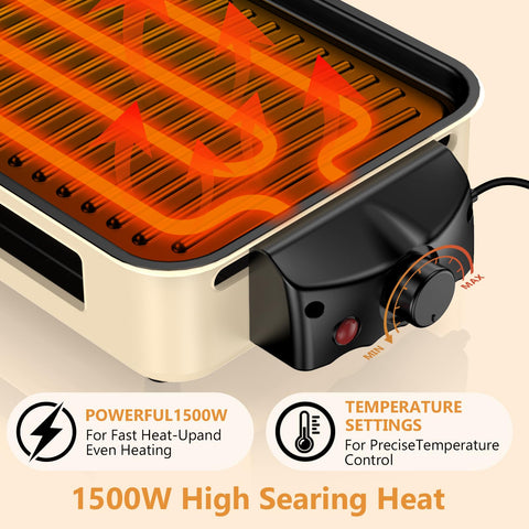 NAUQUOHZ detachable grill plate allows easy cleanup