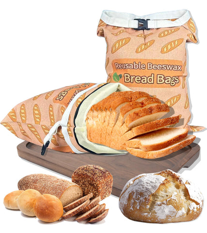 NautDuty beeswax bread bag with linen outer supports breathable freshness for sourdough