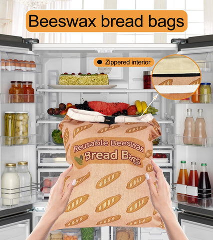 NautDuty two-pack beeswax bags ideal for on-the-go bread storage