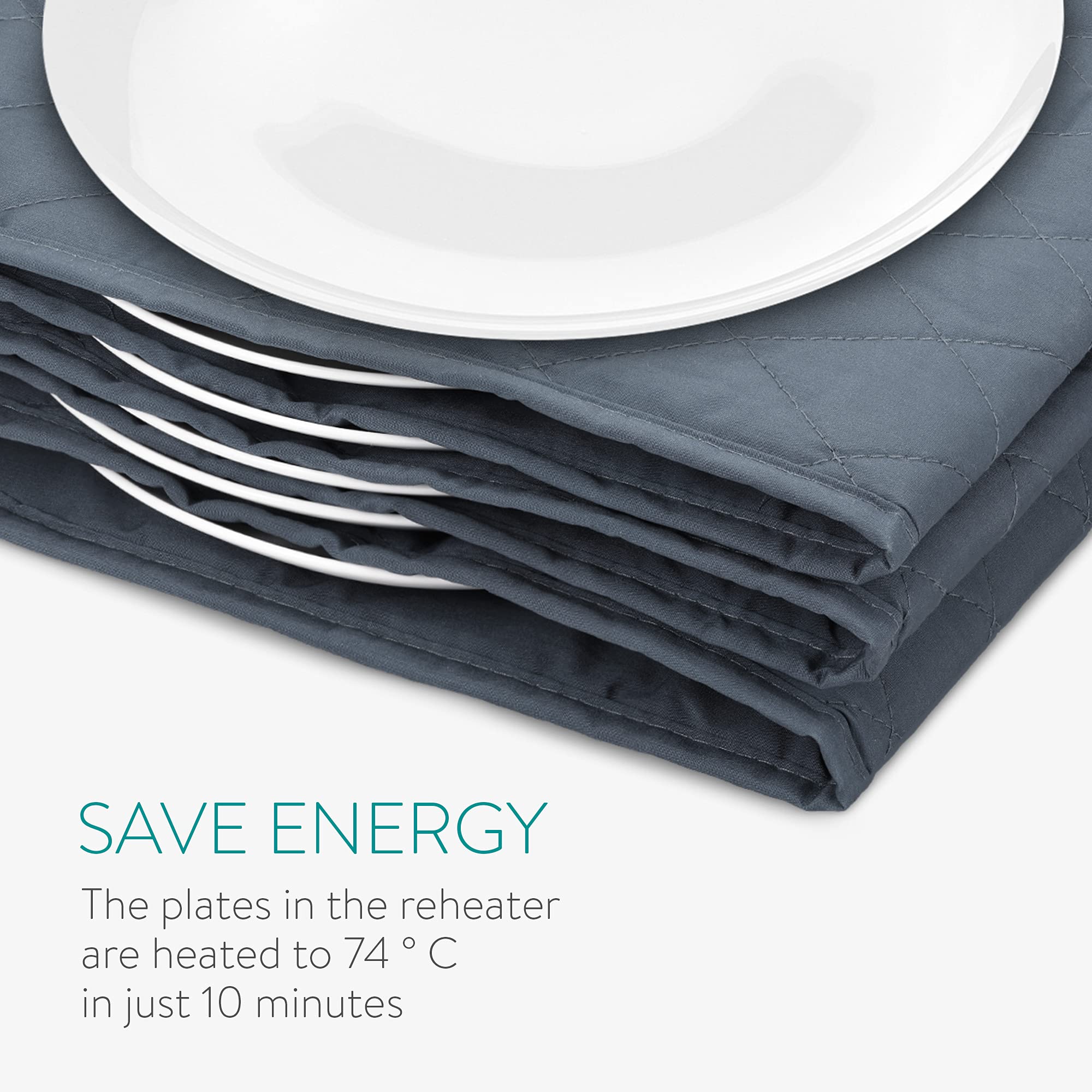 Navaris plate warmer fits up to 12.5-inch plates for large dinners