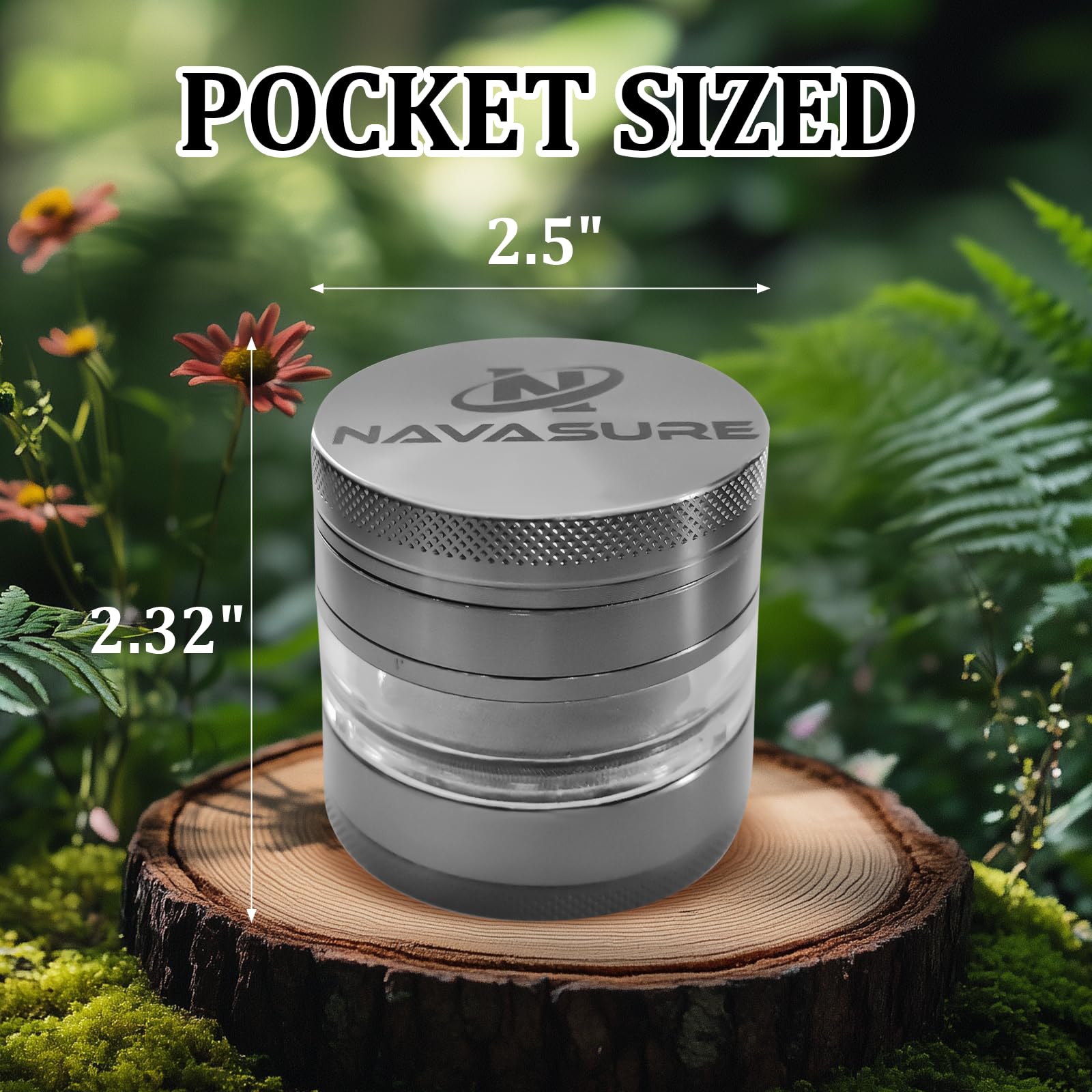 NavASURE grinder rust-resistant aluminum body designed for daily kitchen use.