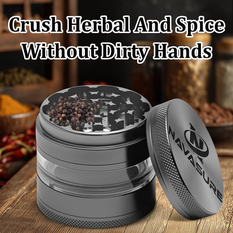 NavASURE grinder ready to grind spices and herbs with reliable, consistent texture.