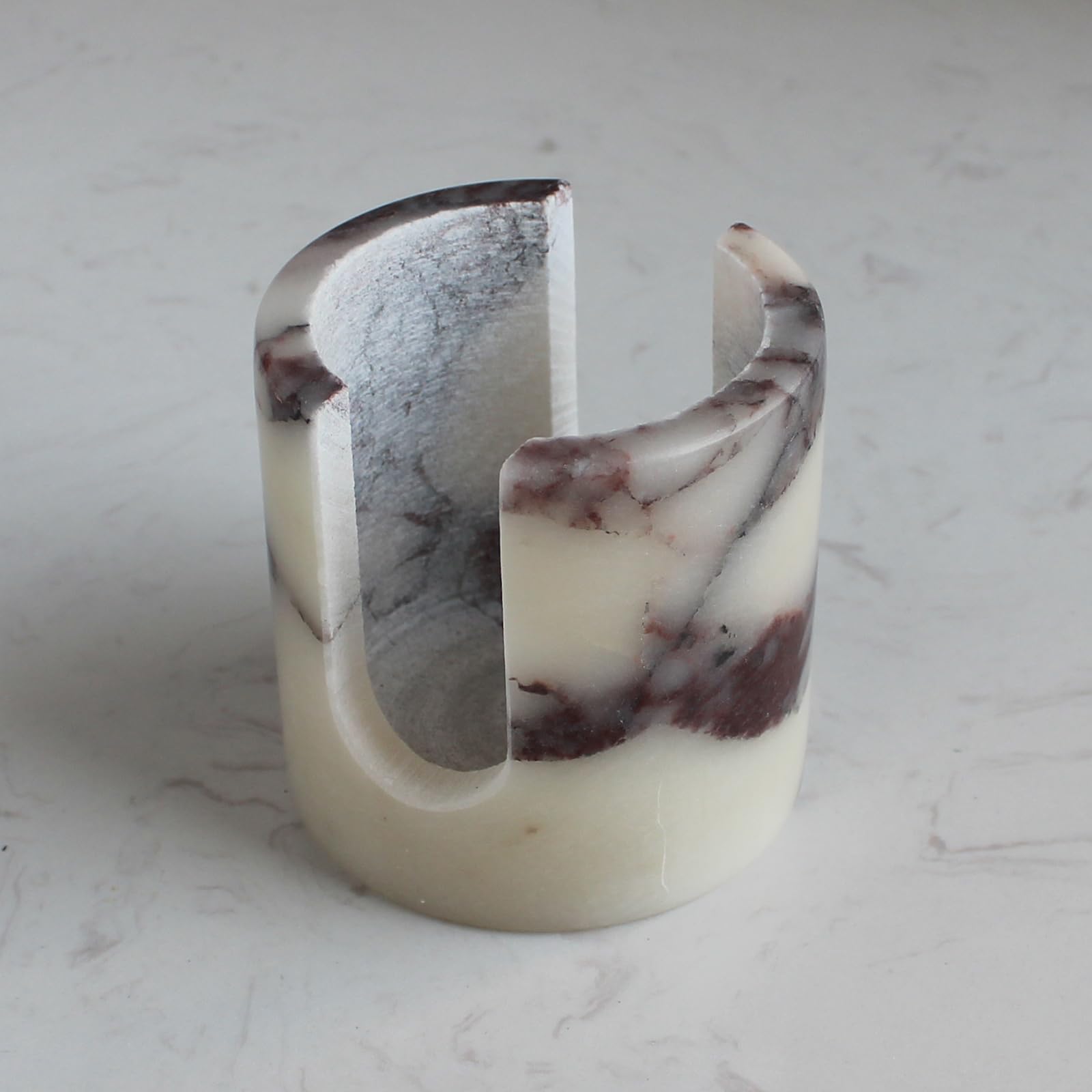 Nawgnail natural marble Travertine base provides stable support on busy counters.