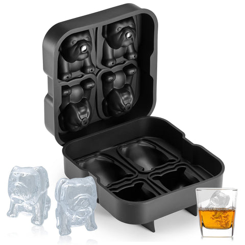 Nax Caki Bulldog ice cube tray creates 2.4-inch cubes for slow-melting drinks.