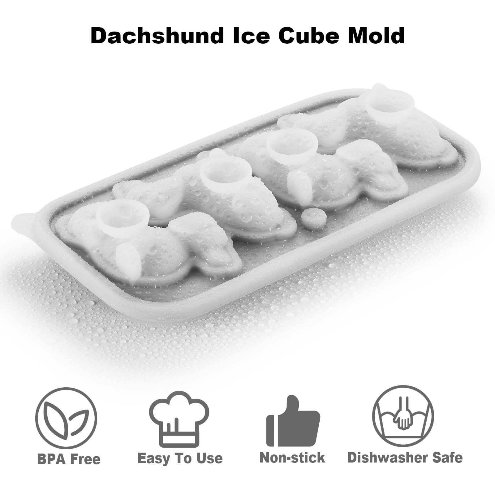 Nax Caki dog shape ice tray adds fun to beverages.