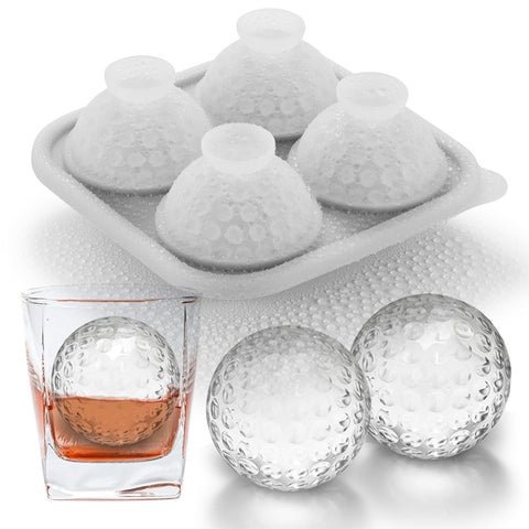 Nax Caki golf ice cube tray front view for dramatic slow melting cubes