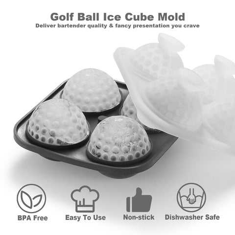 Nax Caki golf ice cube tray side view showing easy release silicone