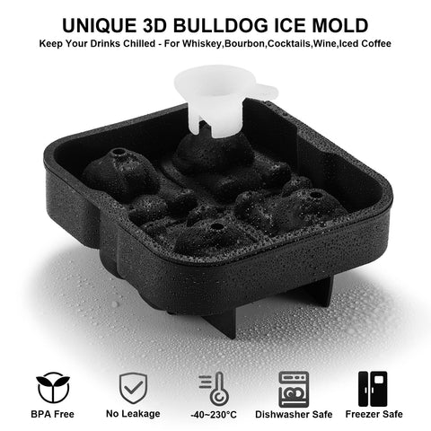 Nax Caki silicone bulldog mold releases cubes easily for quick setup.