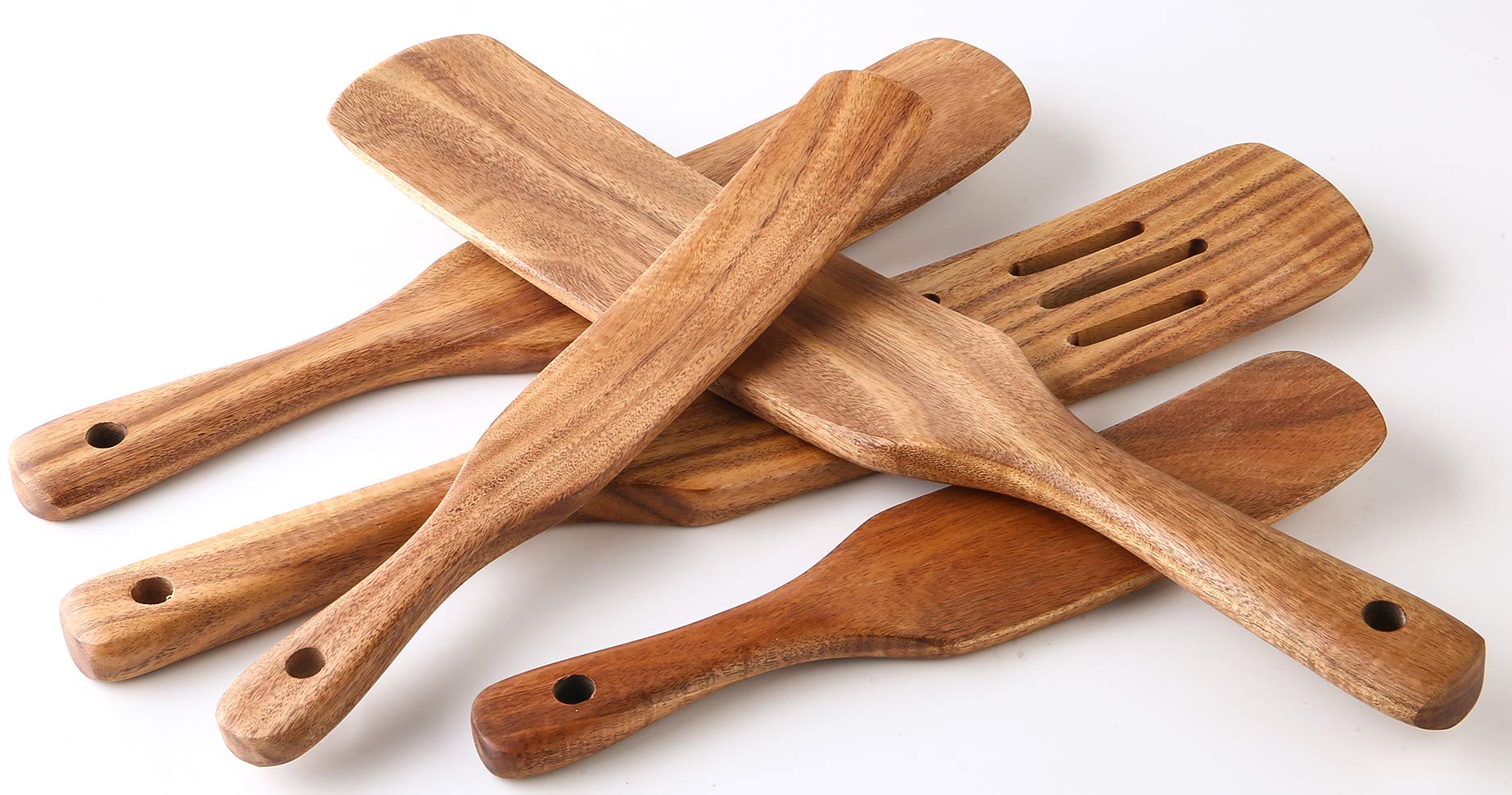 NAYAHOSE wooden spurtle safe for nonstick cookware surfaces