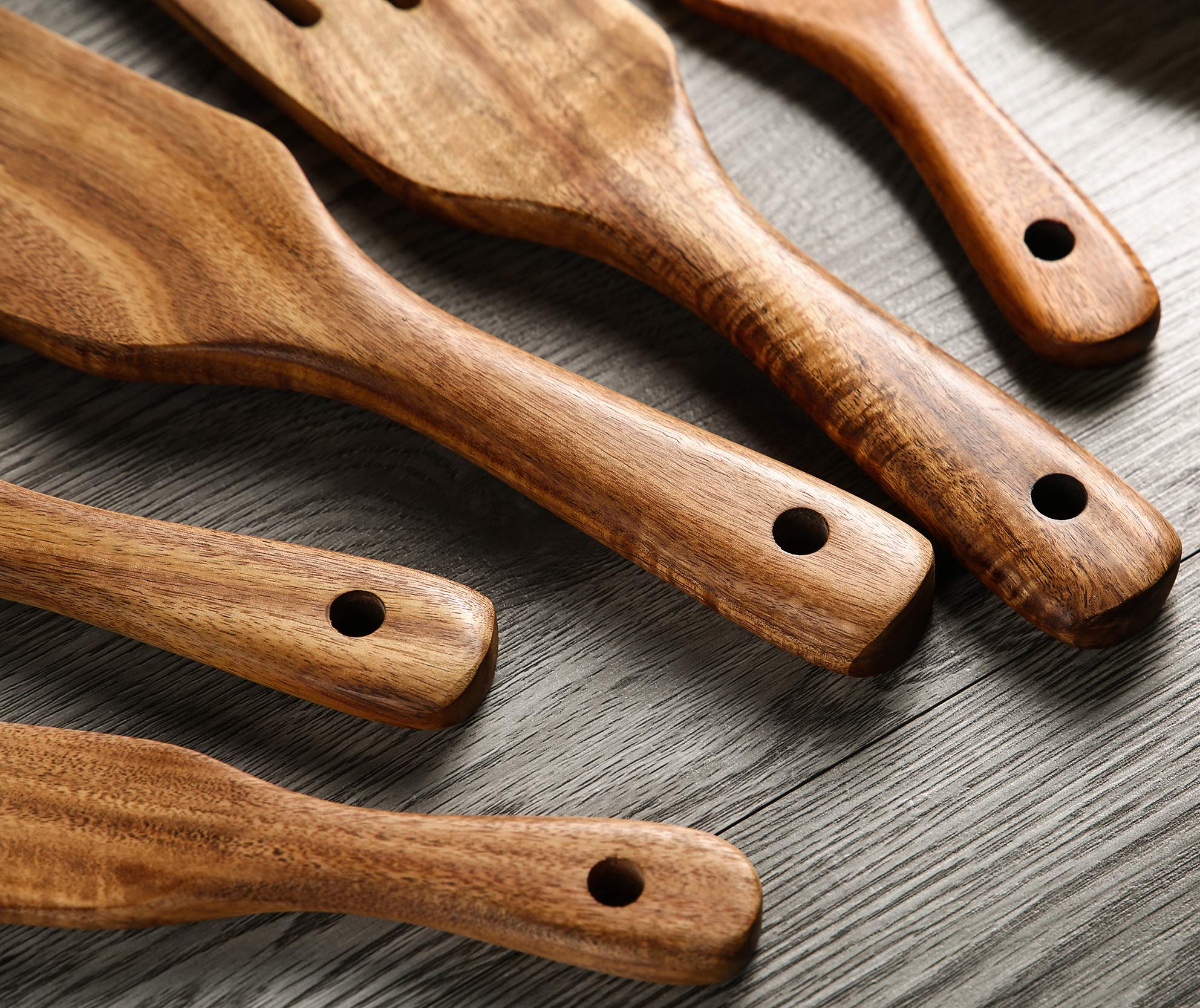 NAYAHOSE teak spurtle, 9.5-inch mini ideal for jars.