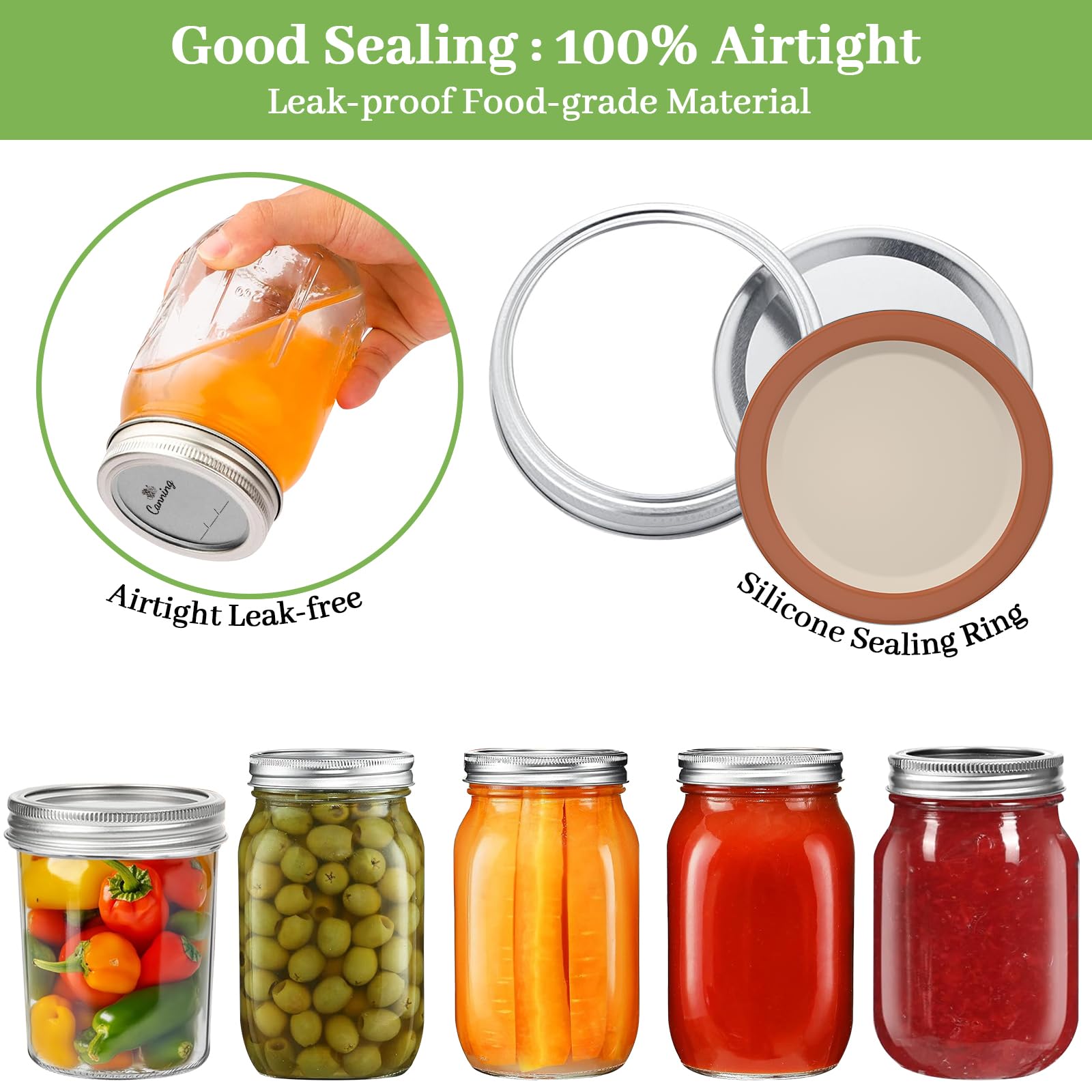Nazano canning lids are dishwasher-safe for easy cleanup