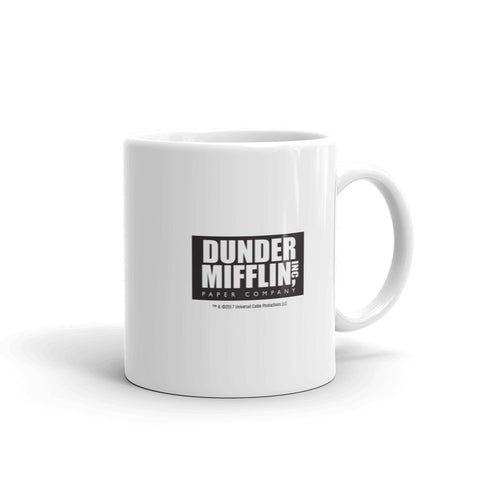 NBC The Office mug handle close-up highlighting comfortable grip.