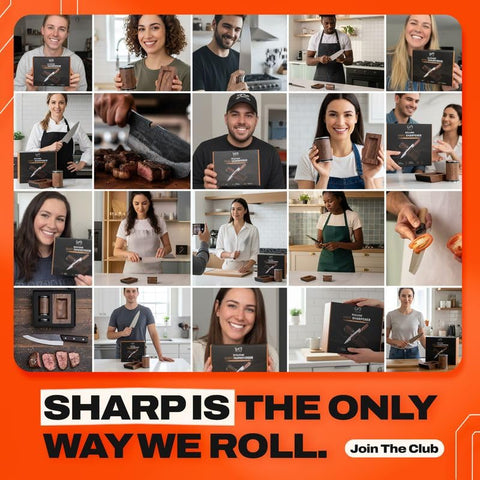 NBHR rolling knife sharpener shows 20° angle for everyday kitchen knives.