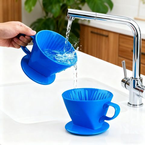 NBYHZLS ceramic dripper blue offers good heat retention for steady brew
