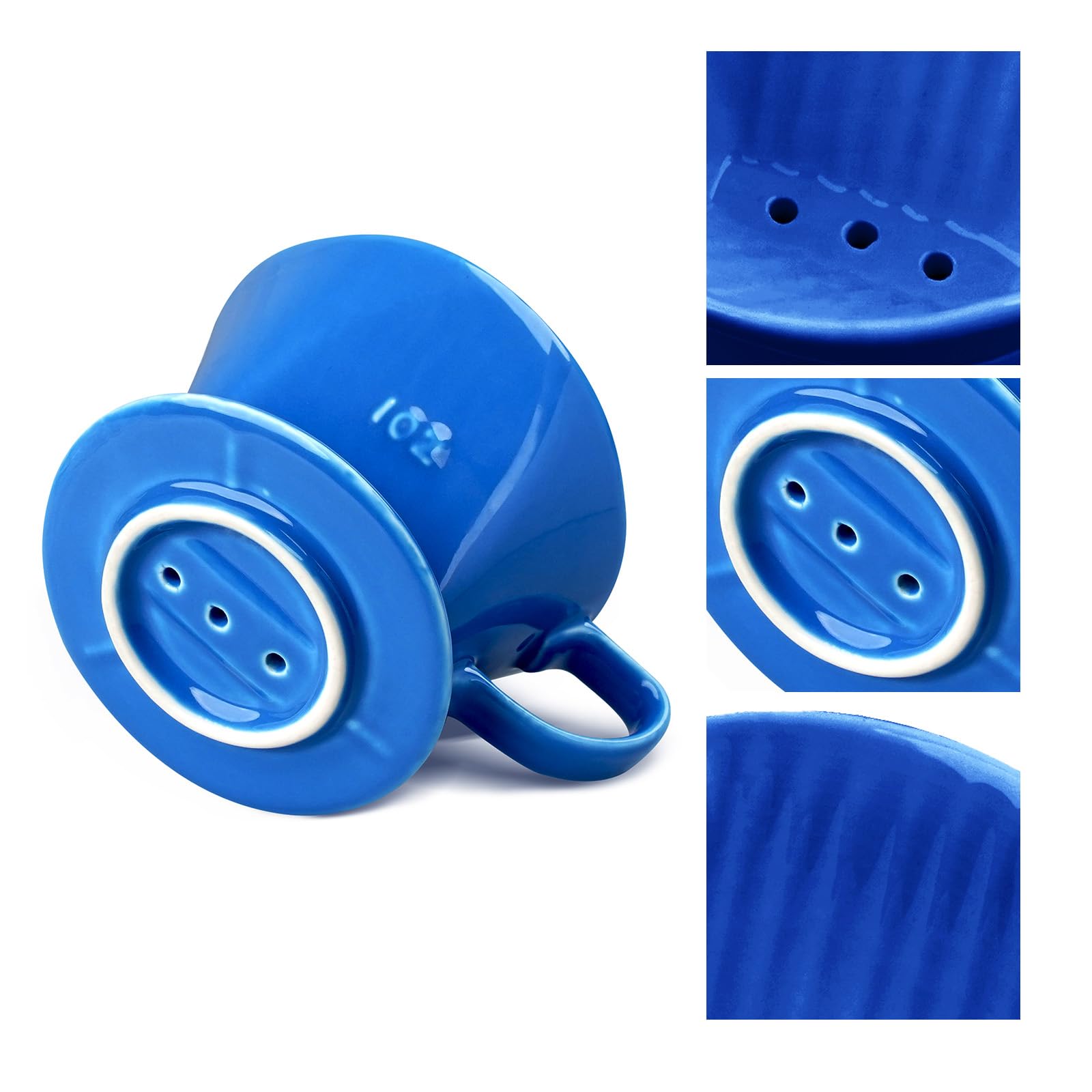 NBYHZLS dripper blue compatible with mugs and thermoses for travel