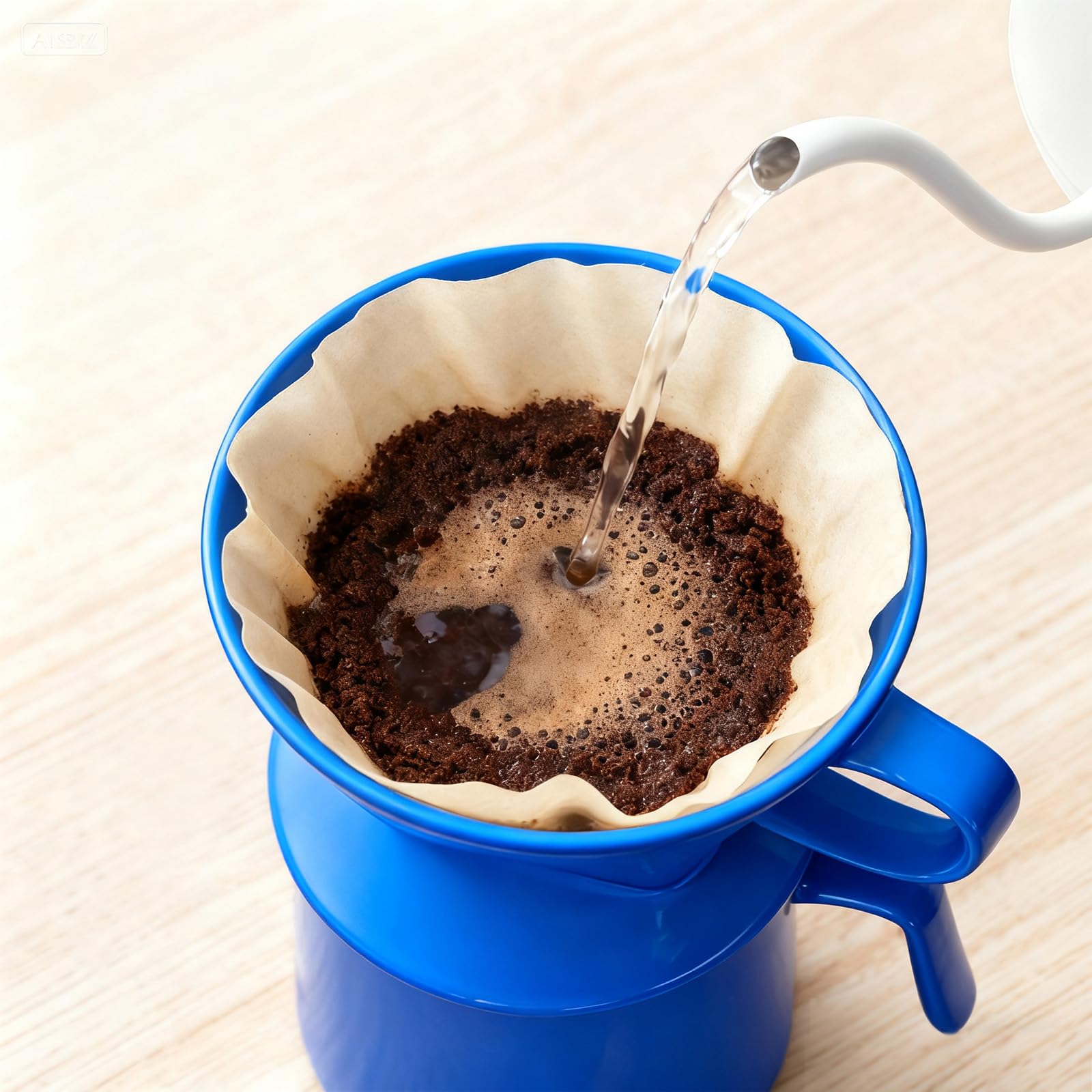 NBYHZLS durable ceramic pour-over blue ideal for camping or office