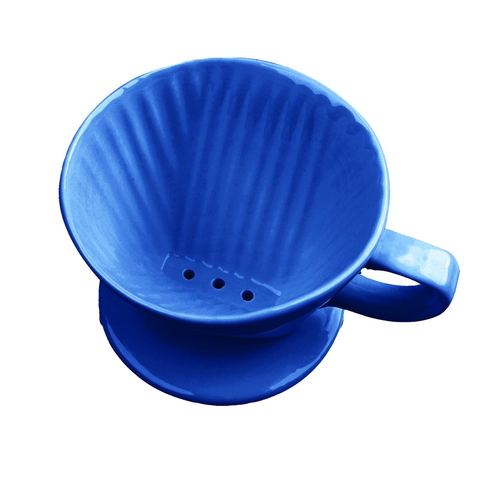 NBYHZLS pour-over ceramic dripper in blue for hands-on, rich flavor extraction