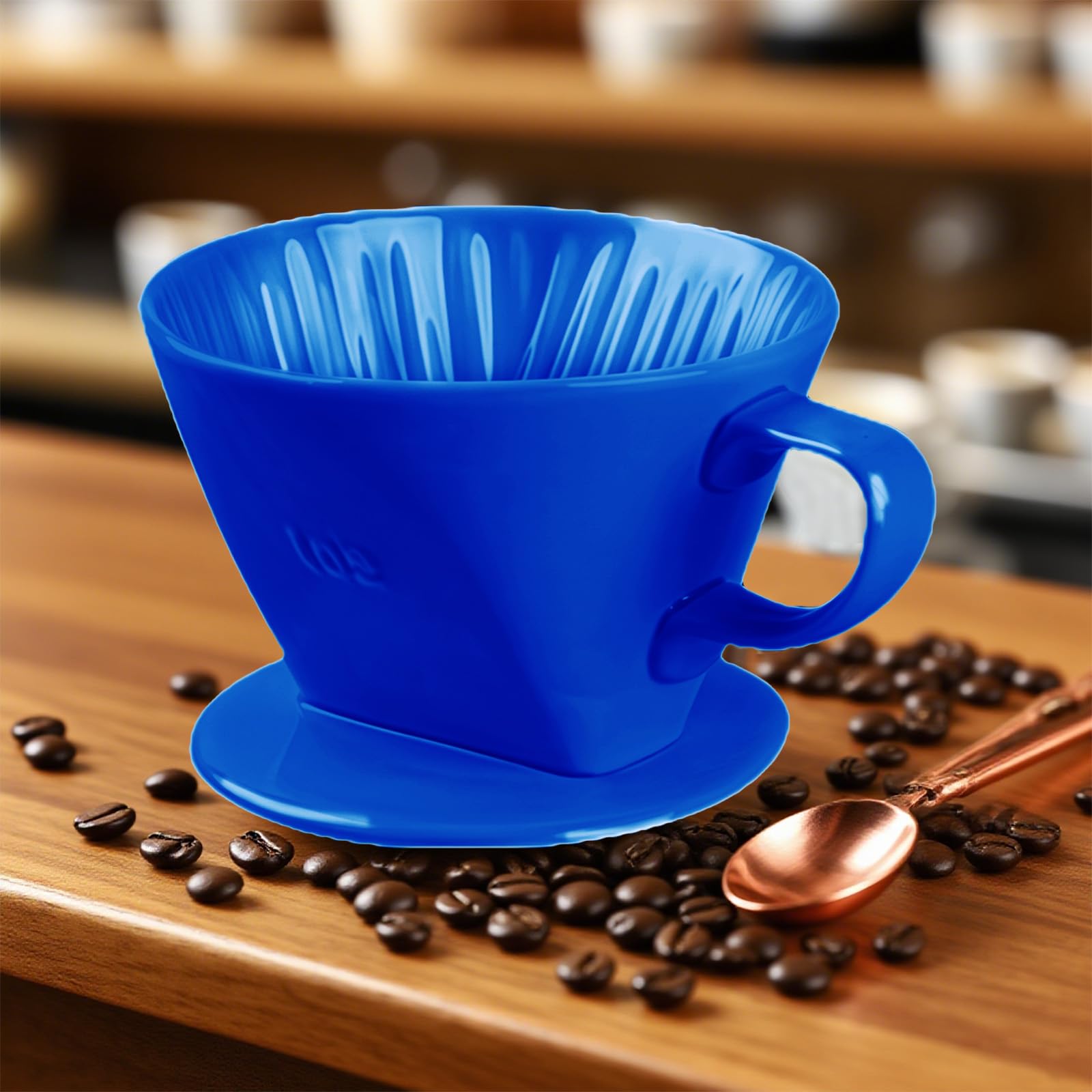 NBYHZLS V-shaped conical blue dripper improves contact time