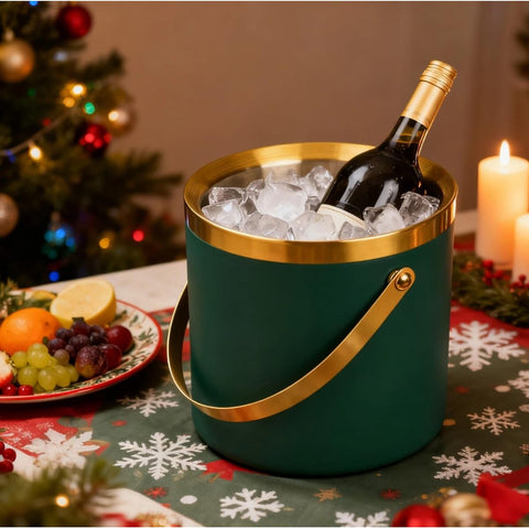 NBNSTHV ice bucket with scoop included for easy ice serving.