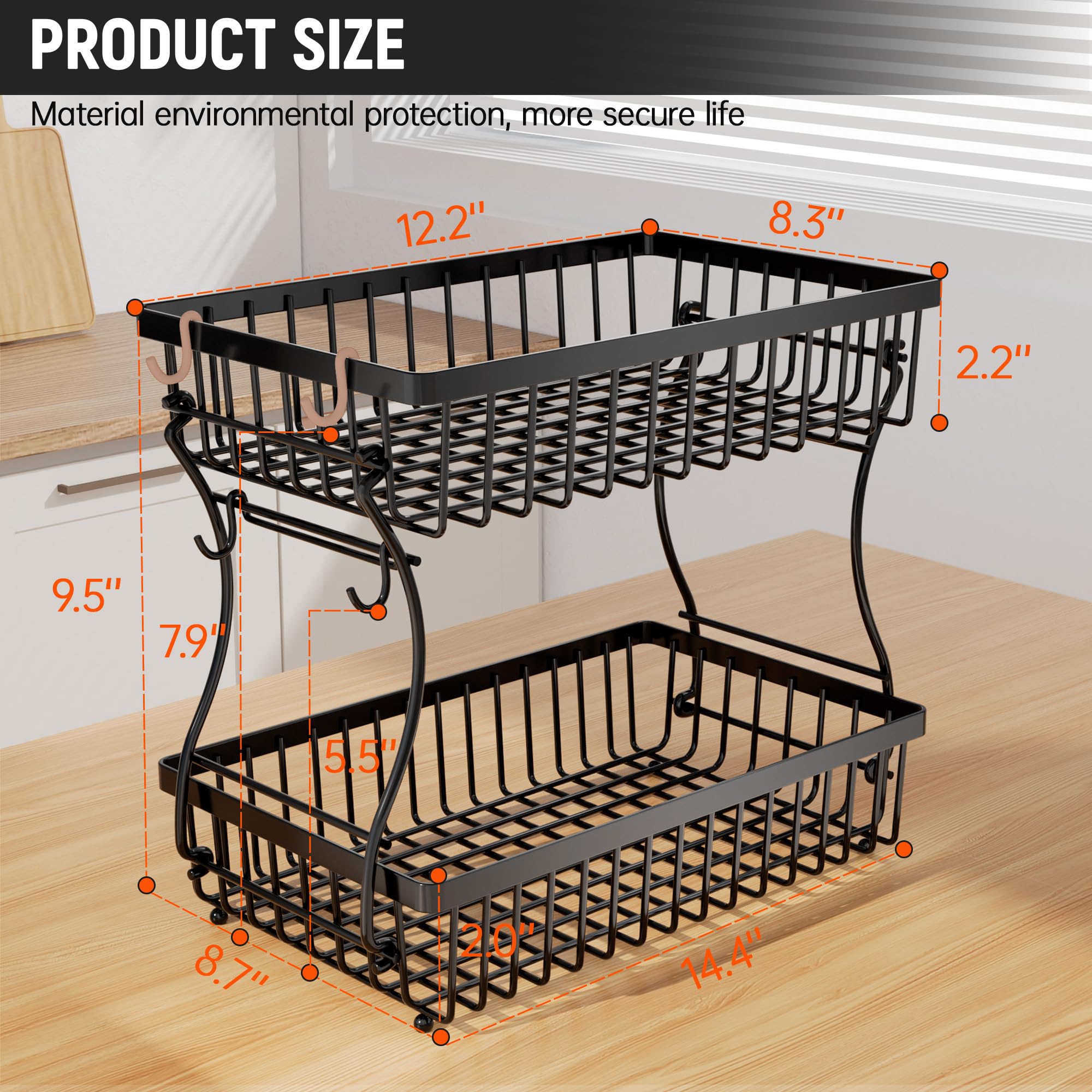Nbwxcwbs fruit basket detachable basket for modular use