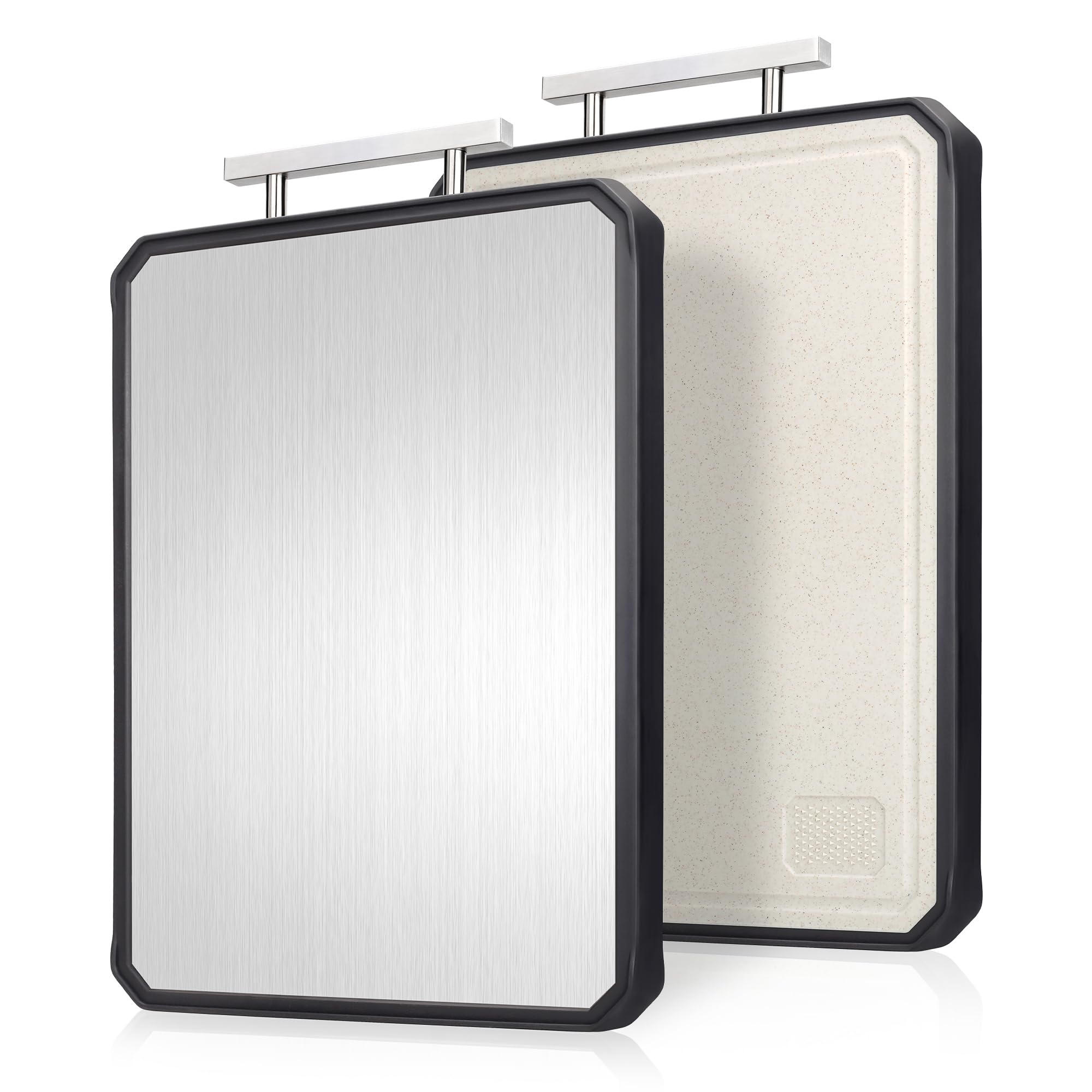 NCUE cutting board with double-sided steel and wheat straw surface for versatile prep
