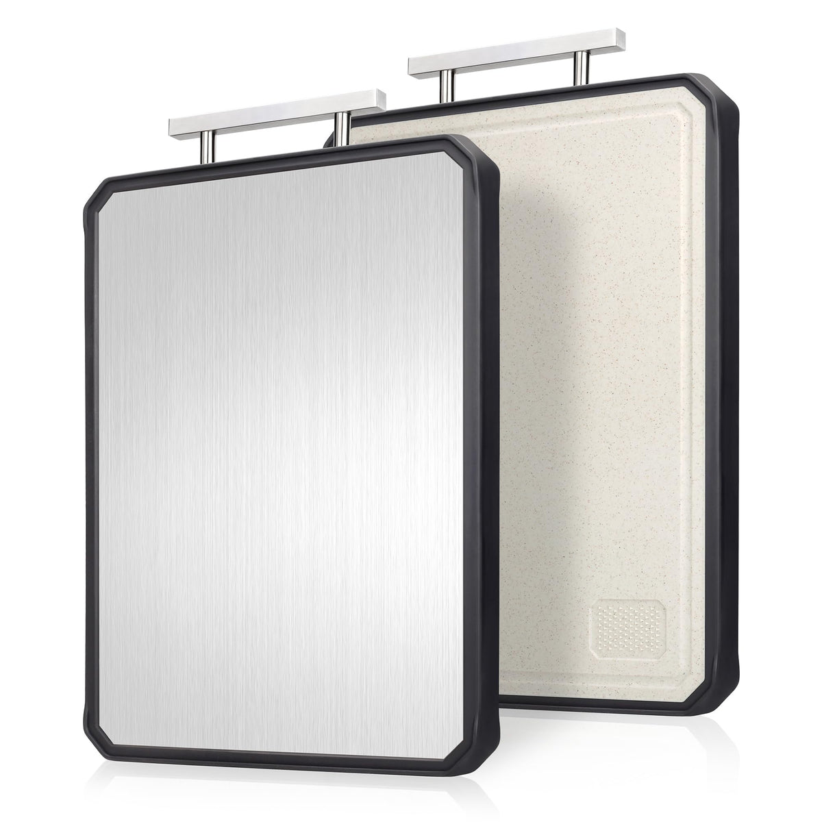 NCUE cutting board with double-sided steel and wheat straw surface for versatile prep