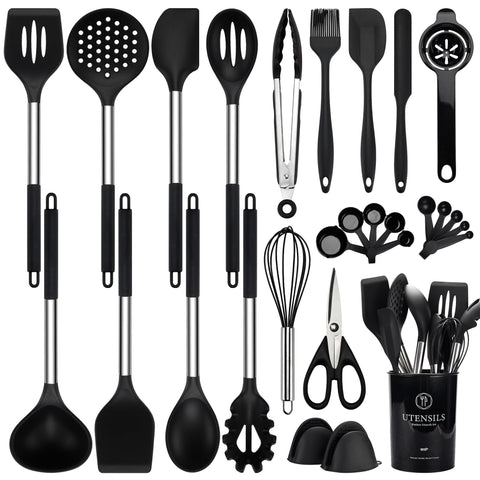 NCUE silicone cooking utensils slotted turner for nonstick pans
