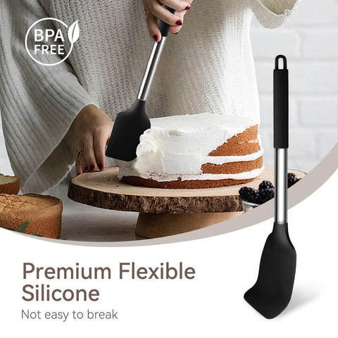 NCUE silicone cooking utensils spatula for mixing and scraping