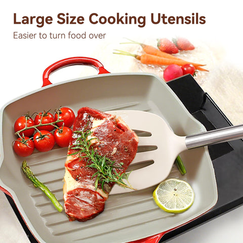 NCUE kitchen scissors and tongs for versatile cutting and grabbing tasks