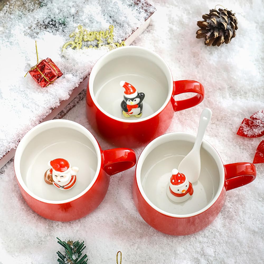 NDLBS Christmas 3D mug glossy ceramic finish easy to clean