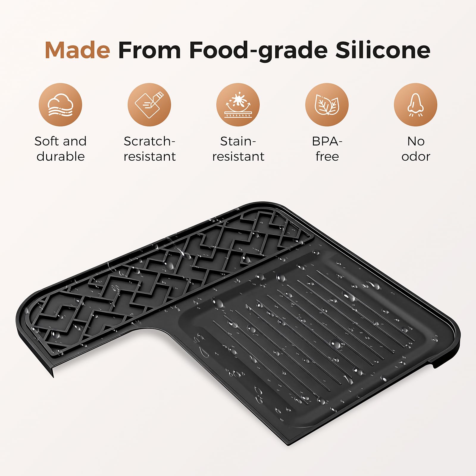 Ndoge heat-resistant silicone mat protects counters during use