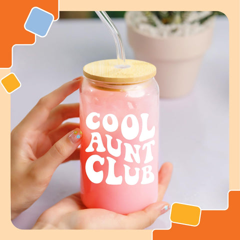 NewEleven 16oz beverage glass shown in wide view suitable for juice or coffee