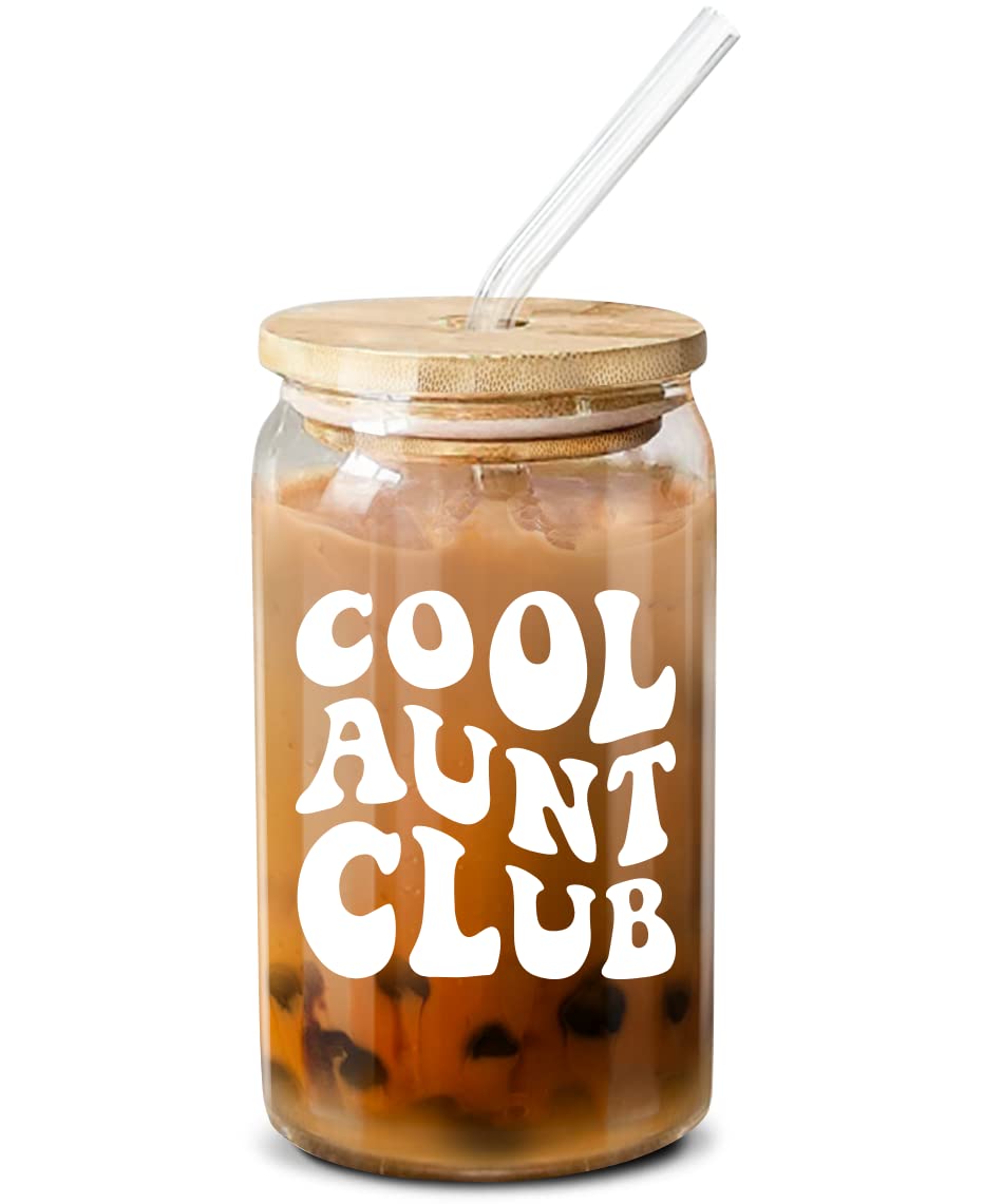 NewEleven Cool Aunt Club glass front design highlights a sleek, gift-ready statement