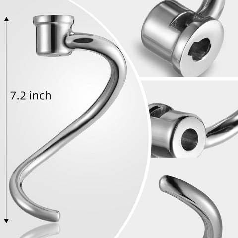 Ne-totoro stainless-steel dough hook resists rust for durable, long-lasting use.