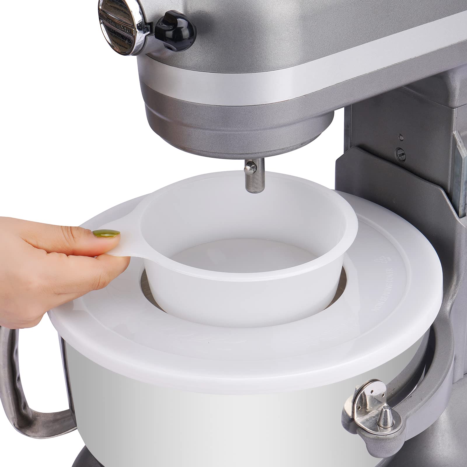 Ne-totoro two-pack mixer bowl covers minimize mess during baking prep