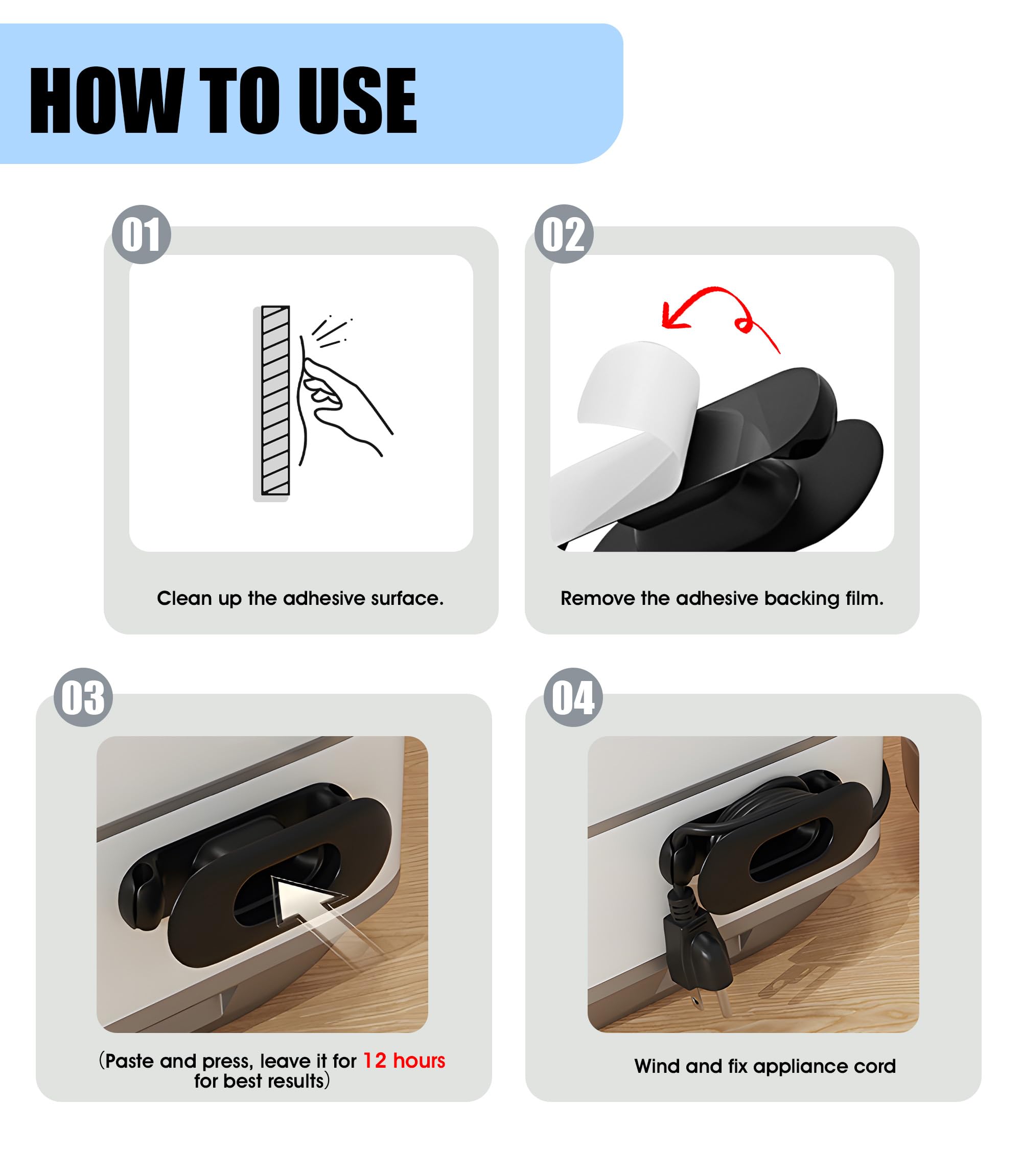 Nearockle cord organizer fits various kitchen appliances for tidy cables