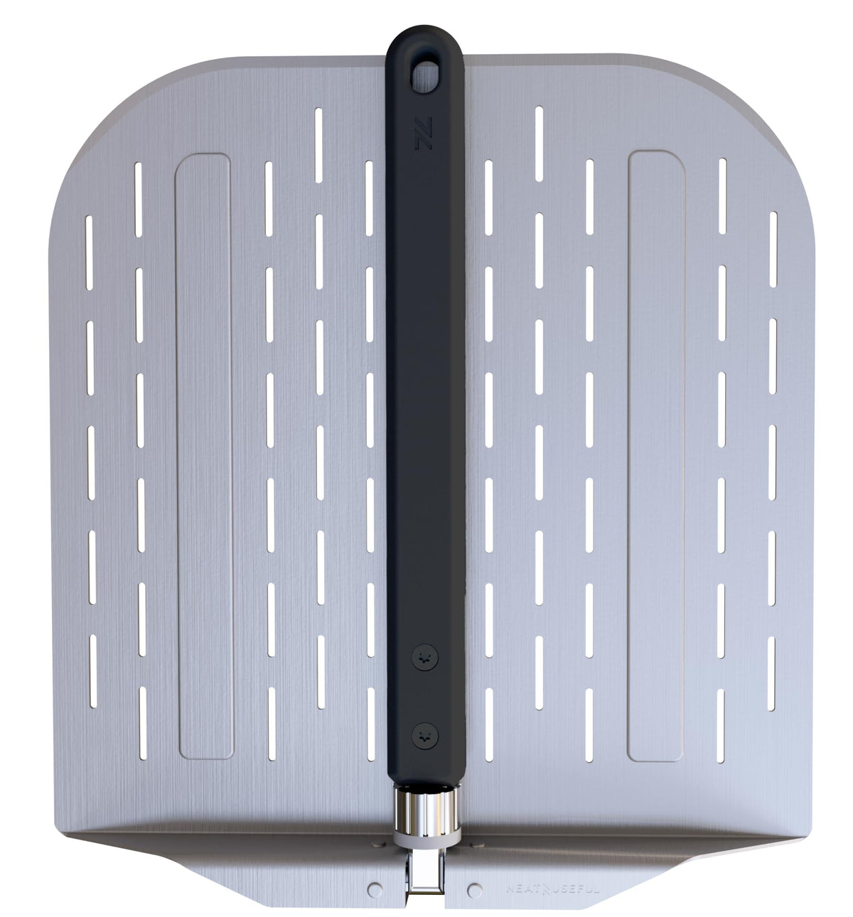 neatNuseful pizza peel 12-inch handle for easy oven transfer.
