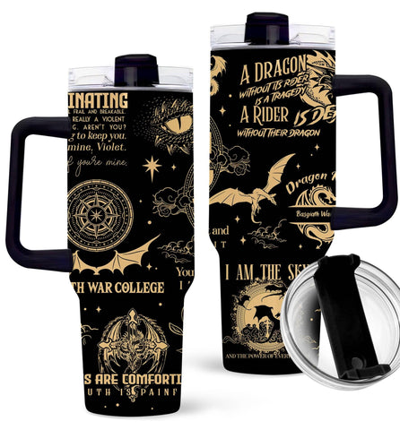 NebulaRave Bookish Gifts tumbler side view ideal for cozy reading sessions