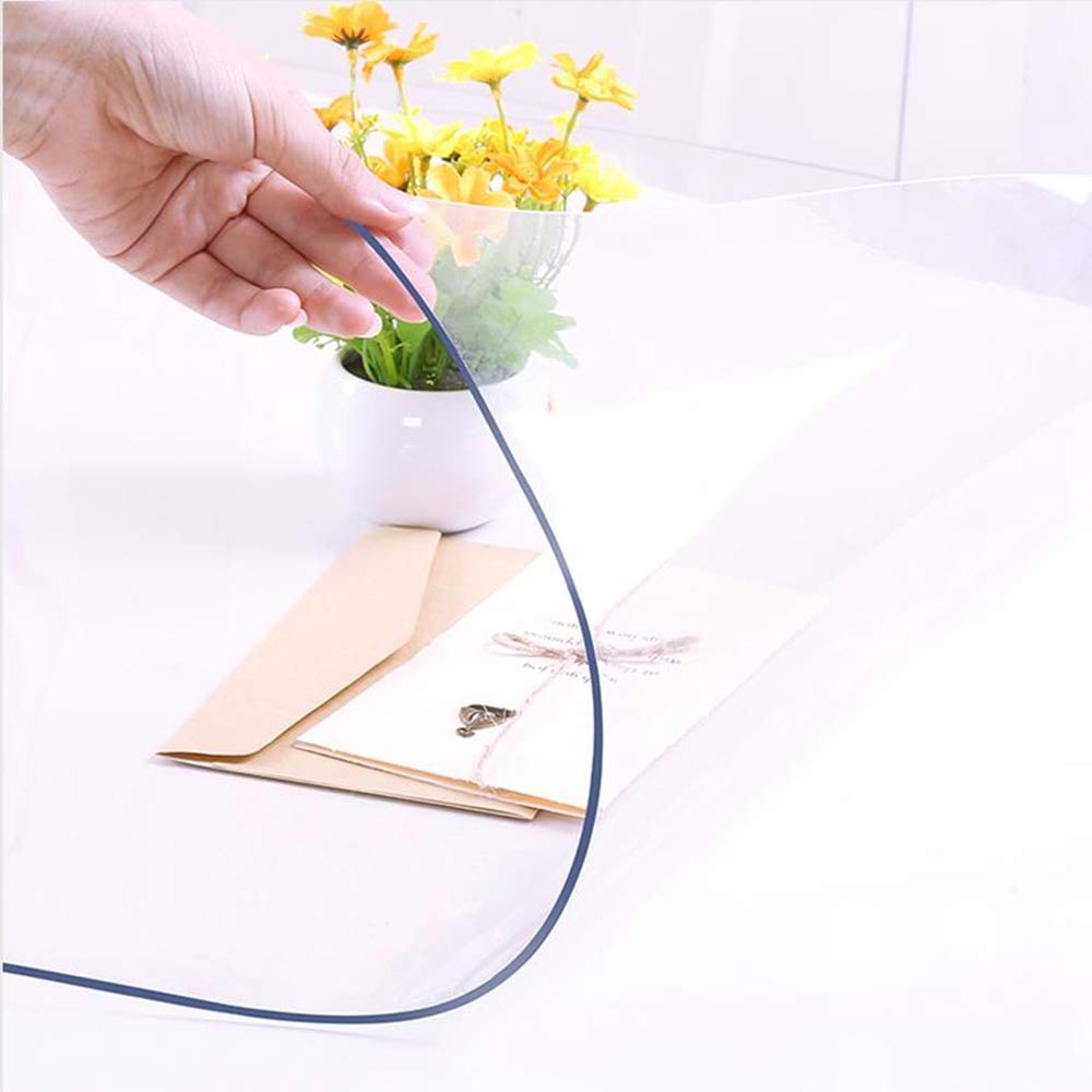 NECAUX clear vinyl desk pad offers an easy-clean surface for spills and messes