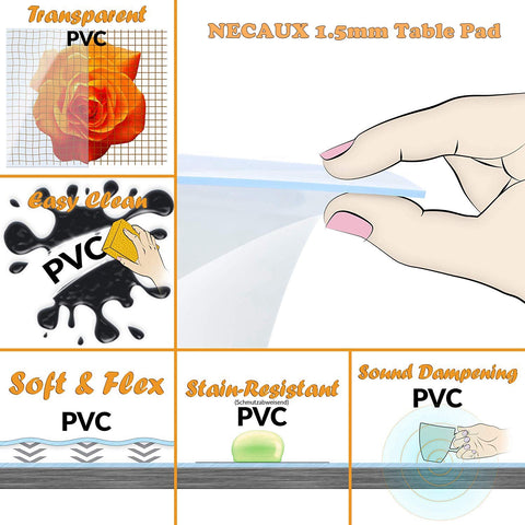 NECAUX custom-size-trimmable protector adapts to any table edge