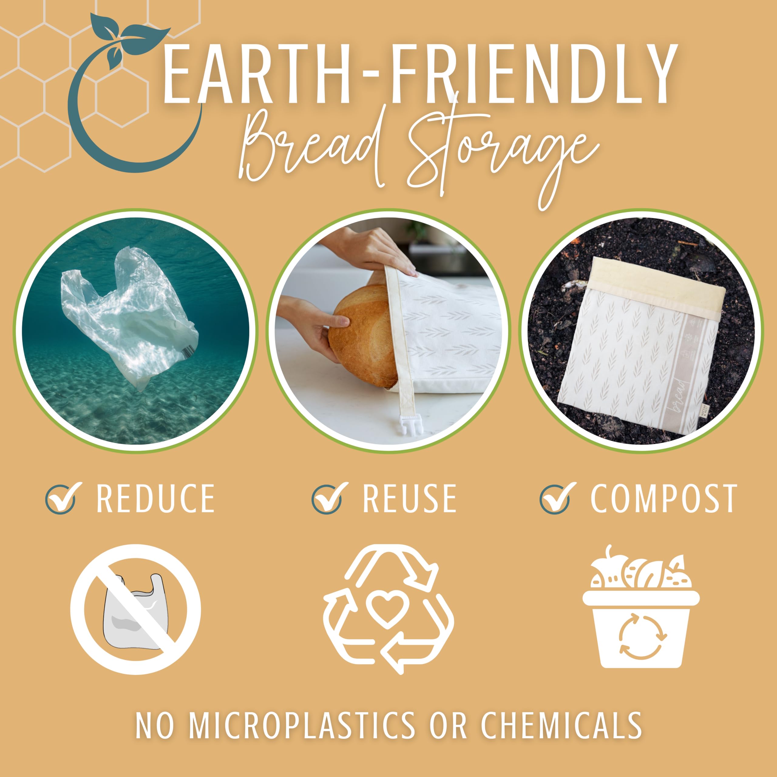 Nectar & Nest freezer-friendly bread bag in use