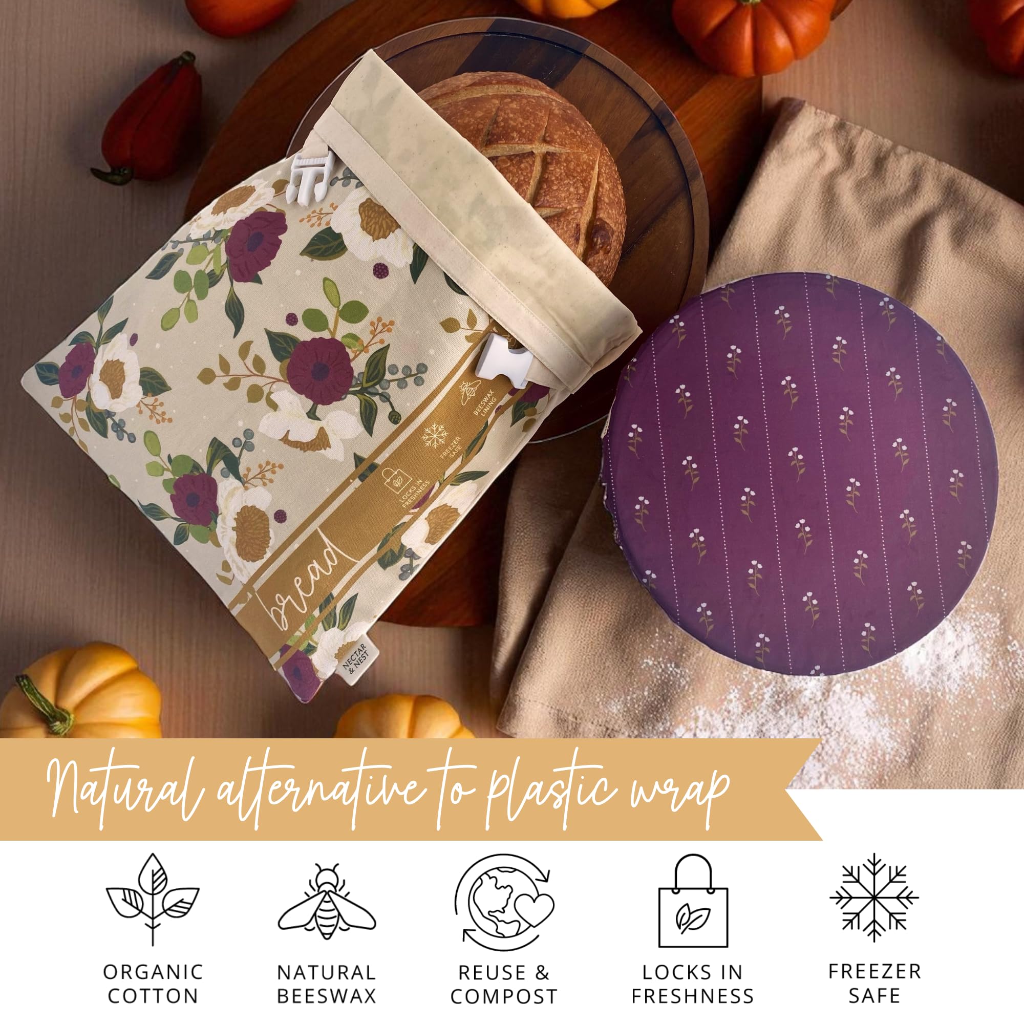 Nectar & Nest organic cotton closeup highlights reusable, eco-friendly materials.