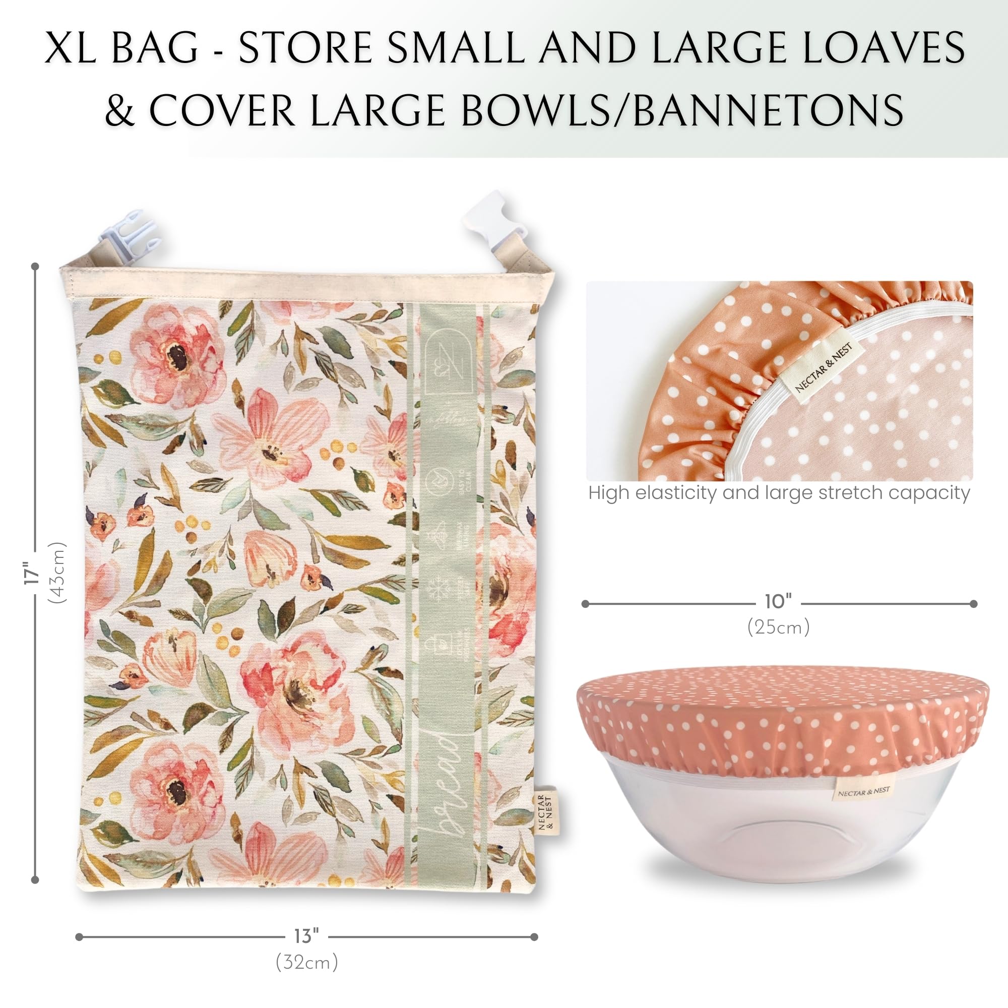 Nectar & Nest organic cotton beeswax material keeps kitchen waste-free