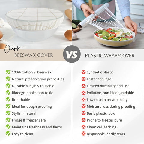 Nectar & Nest stylish sourdough proofing cover in a kitchen setting