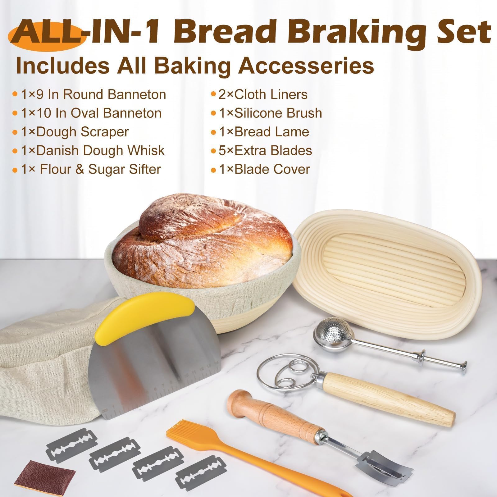 Neddie Banneton round basket liner prevents sticking and aids demoulding.