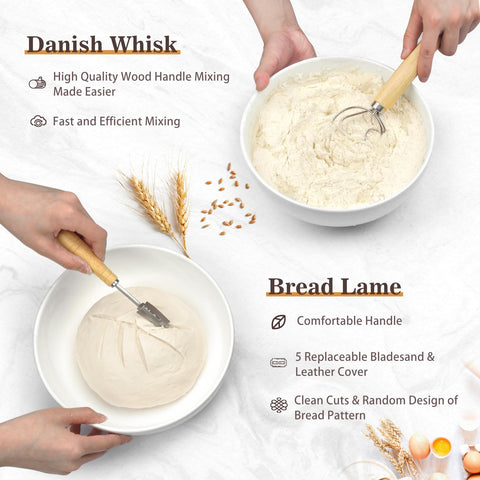 Neddie cleaning brush removes residual flour after proofing.