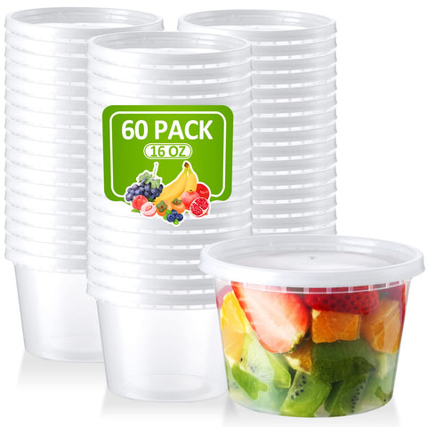 NEEBAKE 16 oz deli container with lid for secure, on-the-go meals