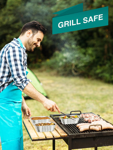 NEEBAKE catering-ready disposable foil pans for events.